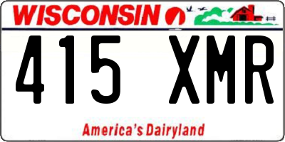 WI license plate 415XMR