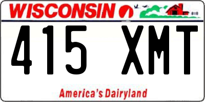 WI license plate 415XMT