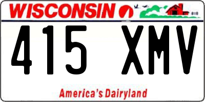 WI license plate 415XMV