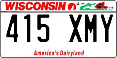 WI license plate 415XMY