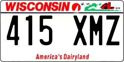WI license plate 415XMZ