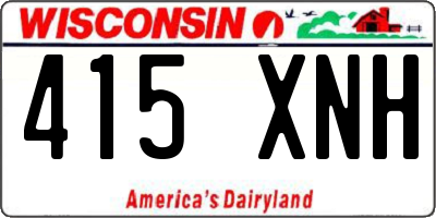 WI license plate 415XNH
