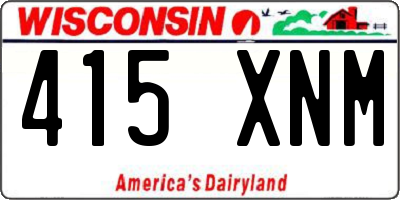 WI license plate 415XNM