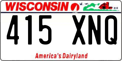 WI license plate 415XNQ