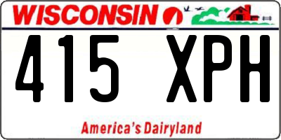 WI license plate 415XPH