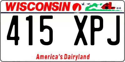 WI license plate 415XPJ