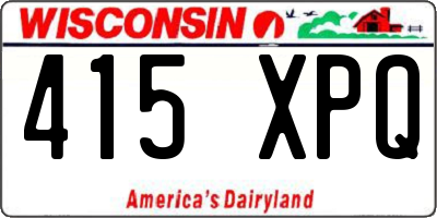 WI license plate 415XPQ