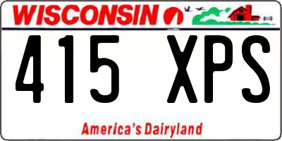 WI license plate 415XPS
