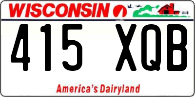 WI license plate 415XQB