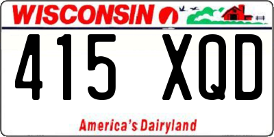 WI license plate 415XQD