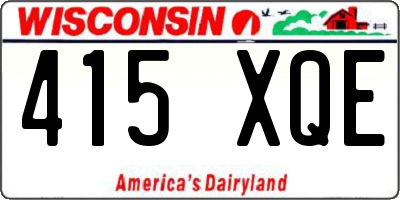 WI license plate 415XQE