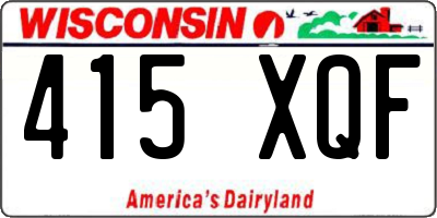 WI license plate 415XQF