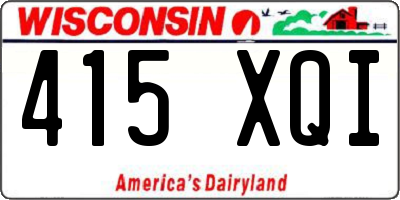 WI license plate 415XQI