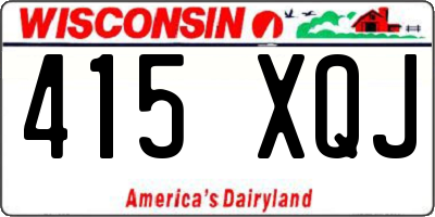 WI license plate 415XQJ