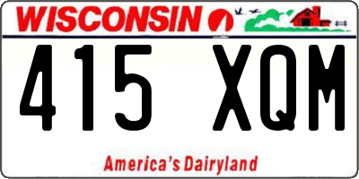 WI license plate 415XQM