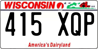 WI license plate 415XQP
