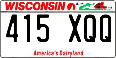 WI license plate 415XQQ