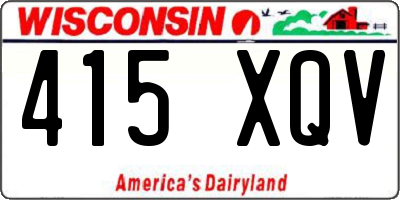 WI license plate 415XQV