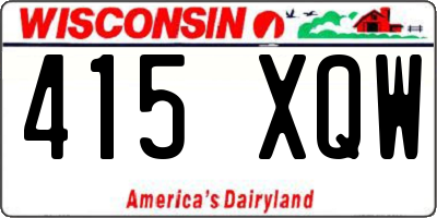 WI license plate 415XQW