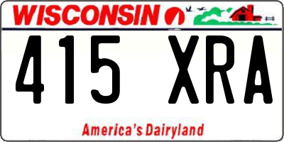 WI license plate 415XRA