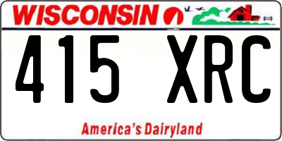 WI license plate 415XRC