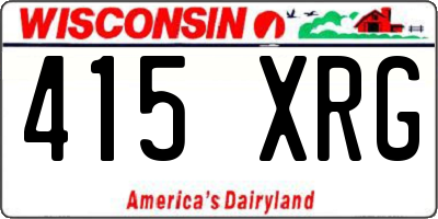 WI license plate 415XRG