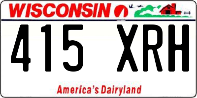 WI license plate 415XRH