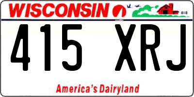WI license plate 415XRJ