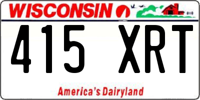 WI license plate 415XRT