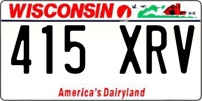 WI license plate 415XRV
