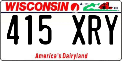 WI license plate 415XRY