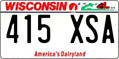 WI license plate 415XSA