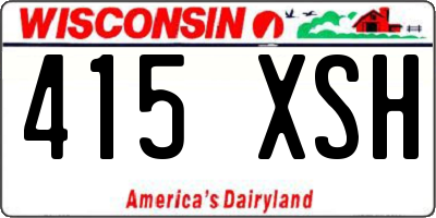 WI license plate 415XSH