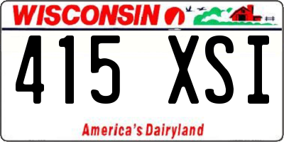 WI license plate 415XSI