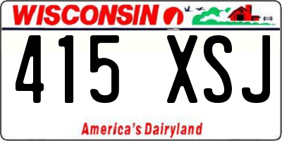 WI license plate 415XSJ