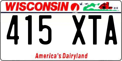 WI license plate 415XTA