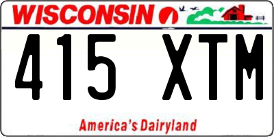 WI license plate 415XTM