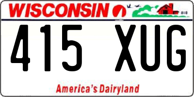 WI license plate 415XUG