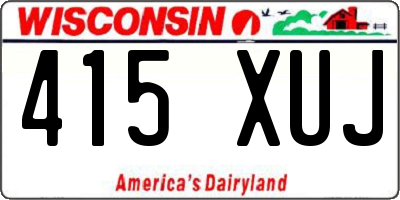 WI license plate 415XUJ