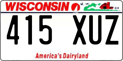WI license plate 415XUZ