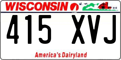 WI license plate 415XVJ