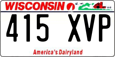 WI license plate 415XVP