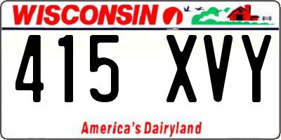 WI license plate 415XVY
