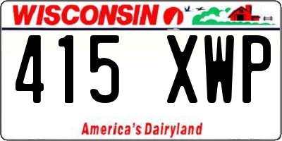 WI license plate 415XWP