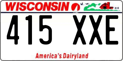 WI license plate 415XXE