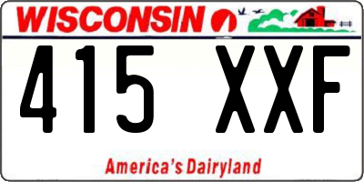 WI license plate 415XXF