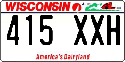 WI license plate 415XXH