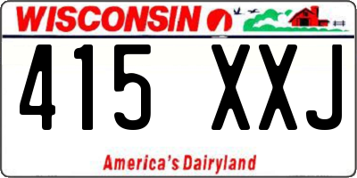 WI license plate 415XXJ