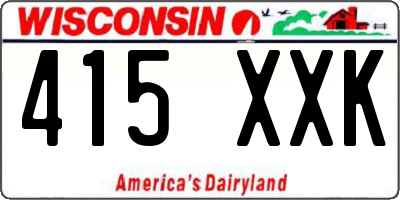 WI license plate 415XXK