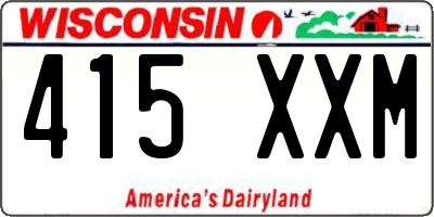 WI license plate 415XXM